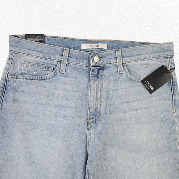 Joe's Jeans Light Wash Distressed Tomboy Slim Ankle Crop Straight Jeans Size 31 - Picture 5 of 13